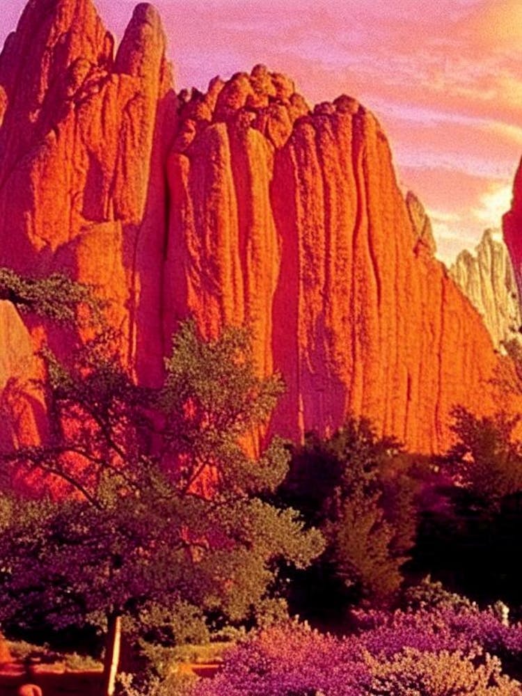Garden Of The Gods Retro Sunset 2
