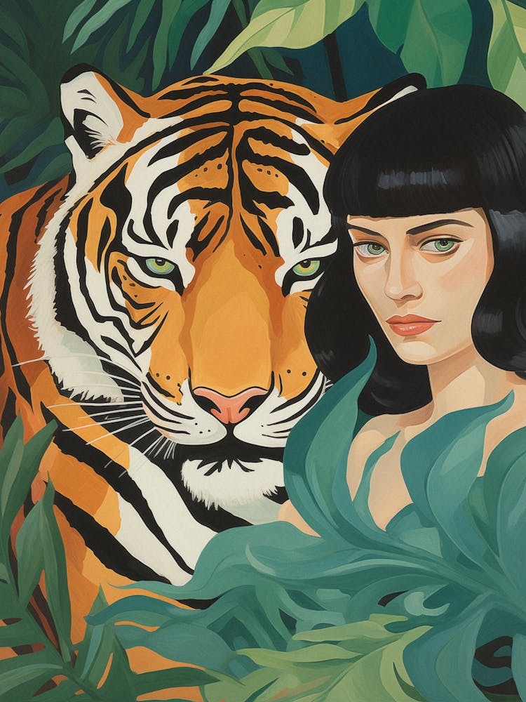 Woman and Tiger