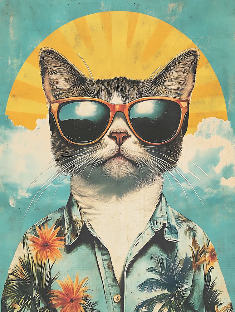 Vintage Retro Poster Cool Cat 20