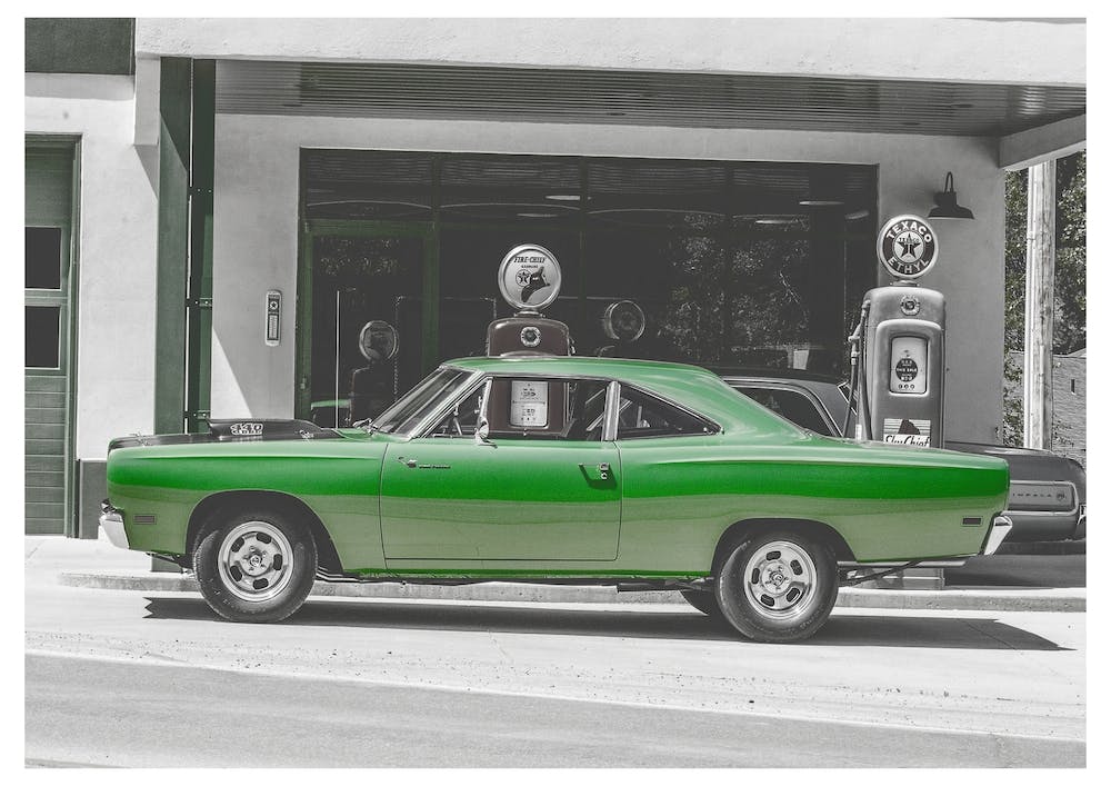 Vintage America Green Car