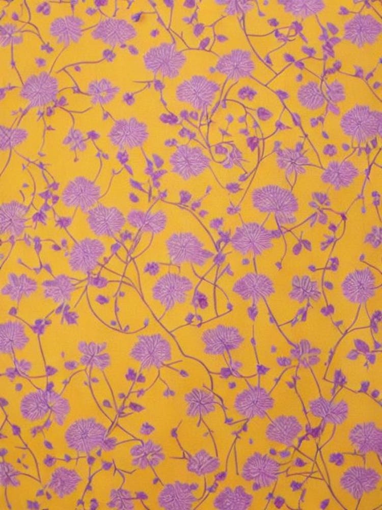 Jacaranda Floral Print Warm Tones 1 Flower