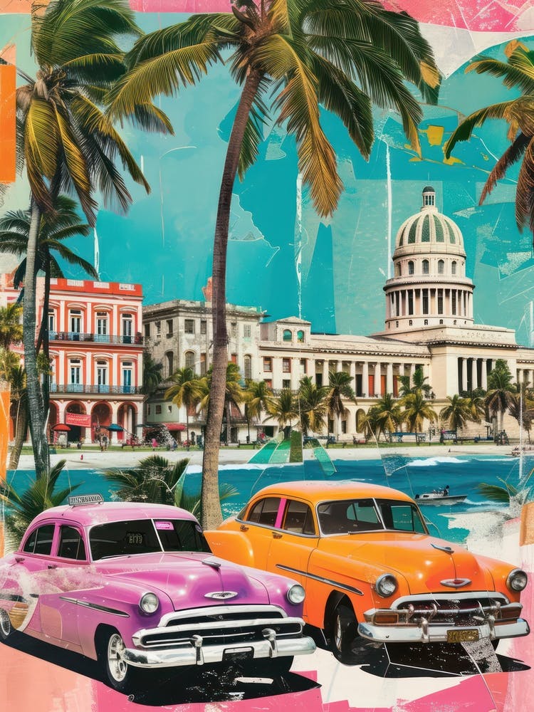 Cuba   Retro Collage Style 2