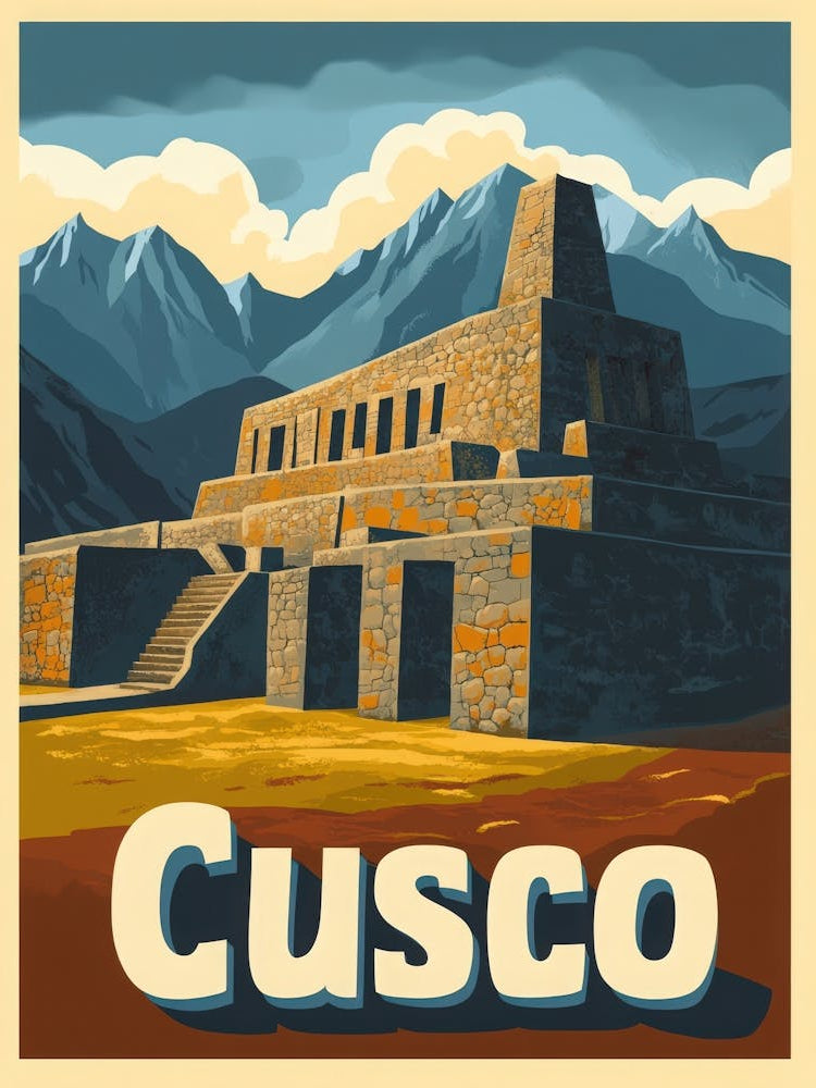 Aihrgdesign A Vintage Travel Poster Of Cusco Featuring The Ic Dcf0bb5c 181d 4adc 8f07 46c0392ff2e6 3