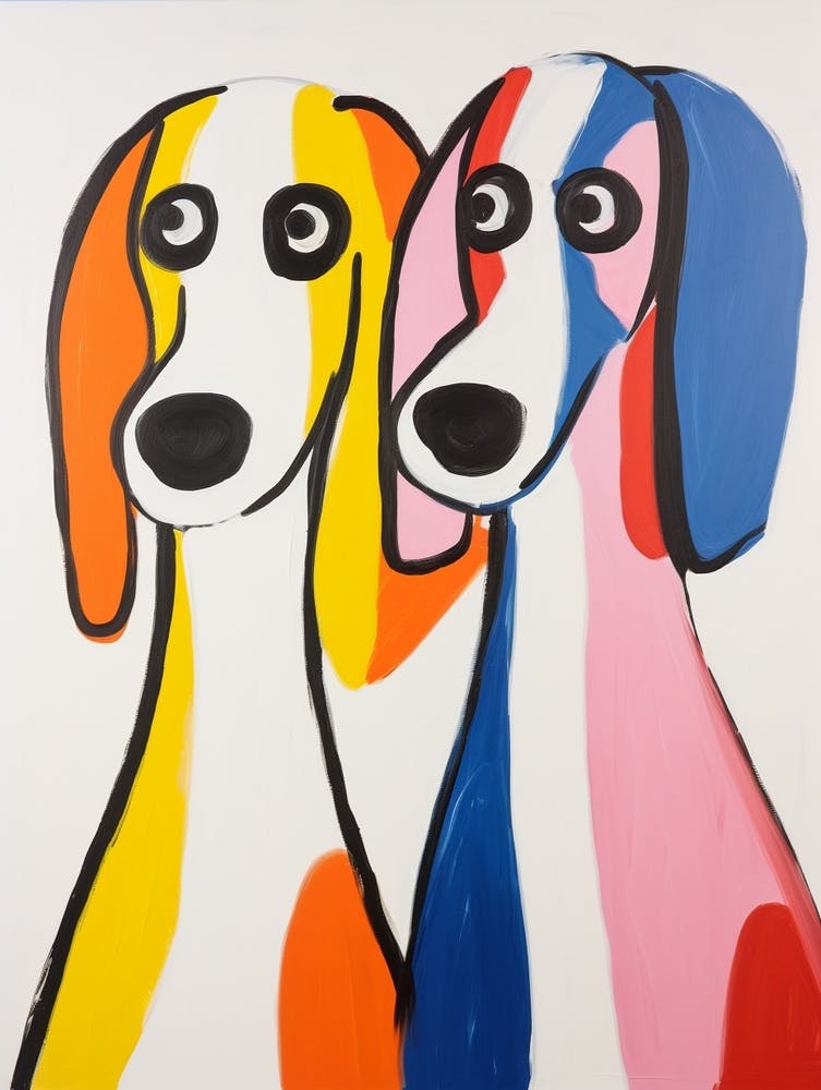 Colourful Kids Animal Art Dog 2