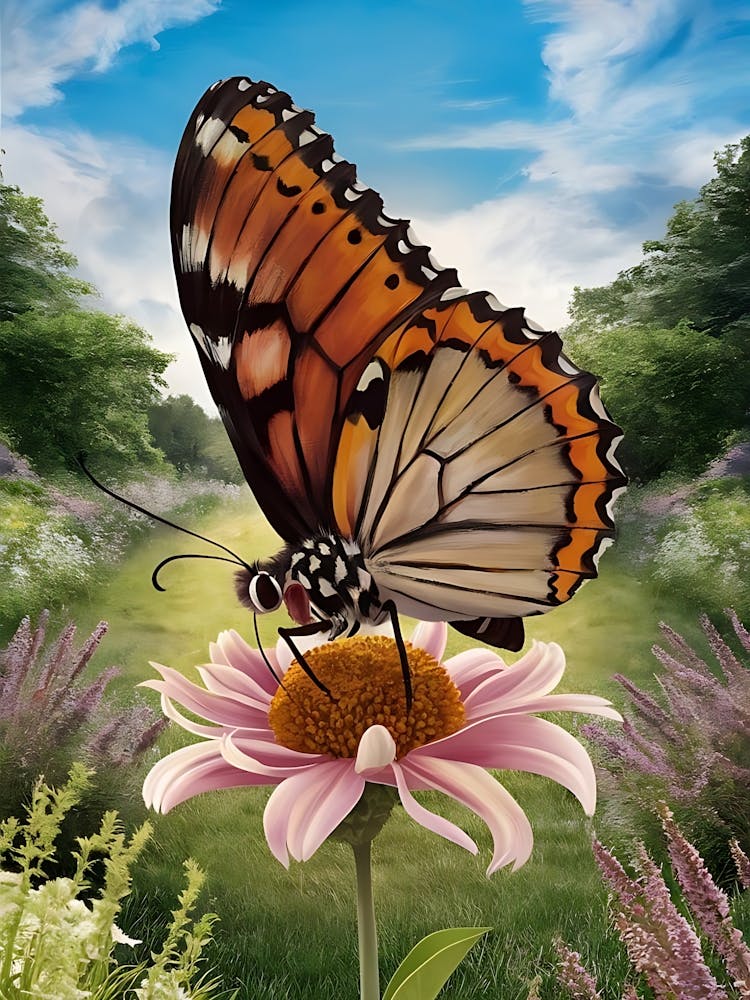 Butterfly On A Flower 2