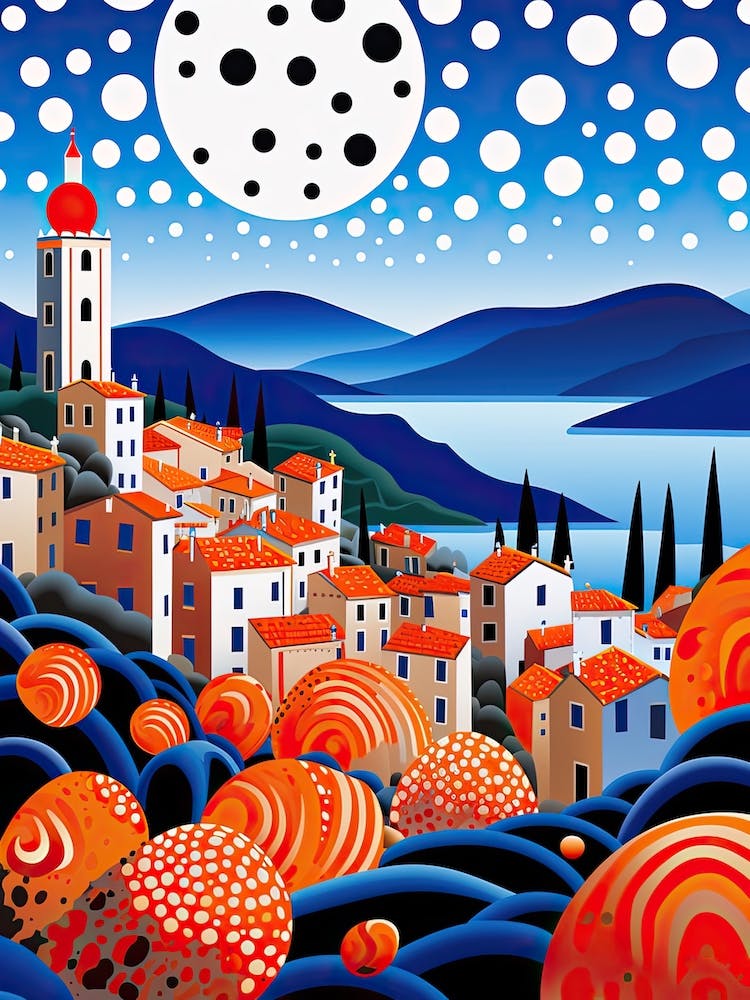 Sanremo, Italy, Illustration In The Style Of Pop Art 1