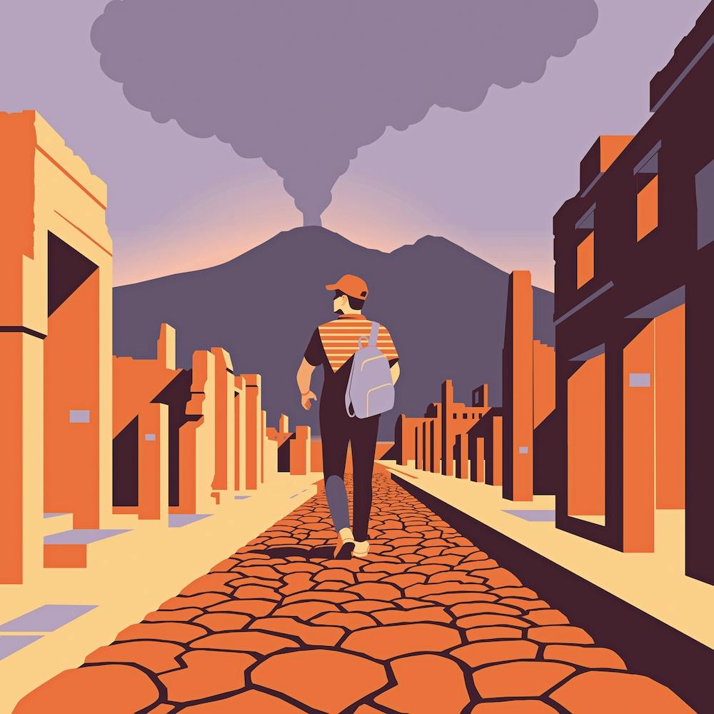 Visiting Pompei Square