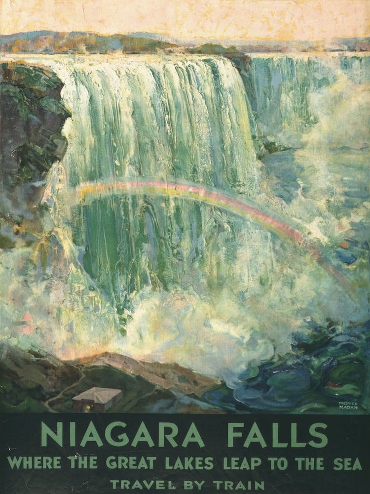 Niagara Falls Train Travel Poster