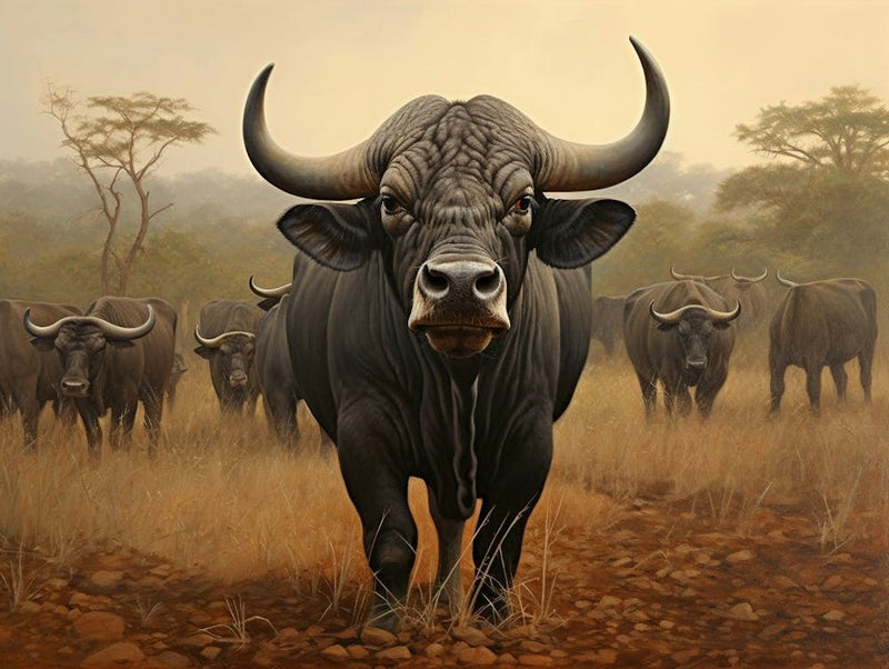 African Buffalo Herd Realism 2