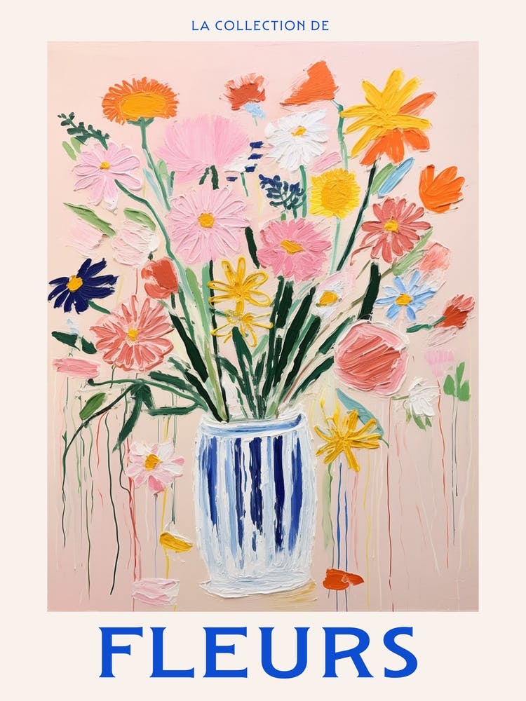 French Flower Poster Coasmos