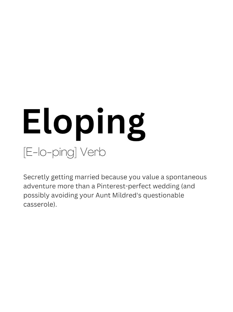 Eloping Definition Meaning 1