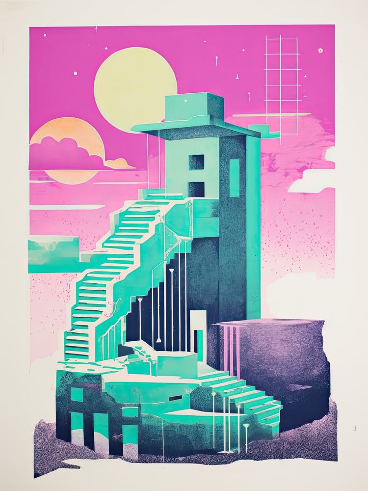 Perth In Risograph Style 1