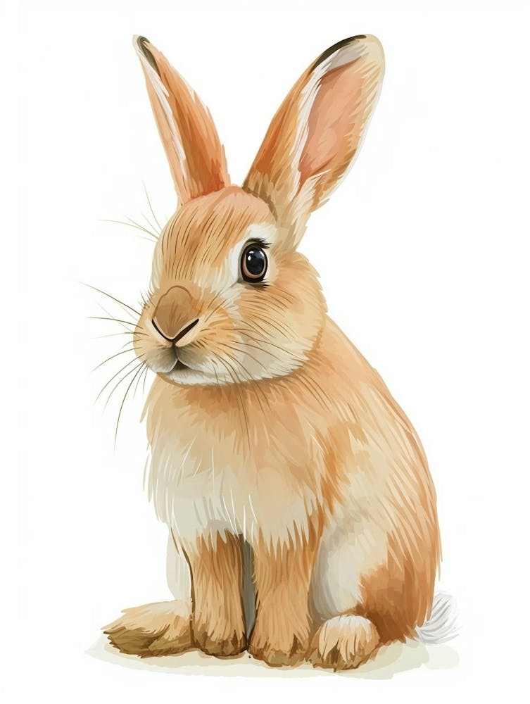 Beveren Rabbit Kids Illustration 2 Art Print by Ritual Art Prints – Fy!