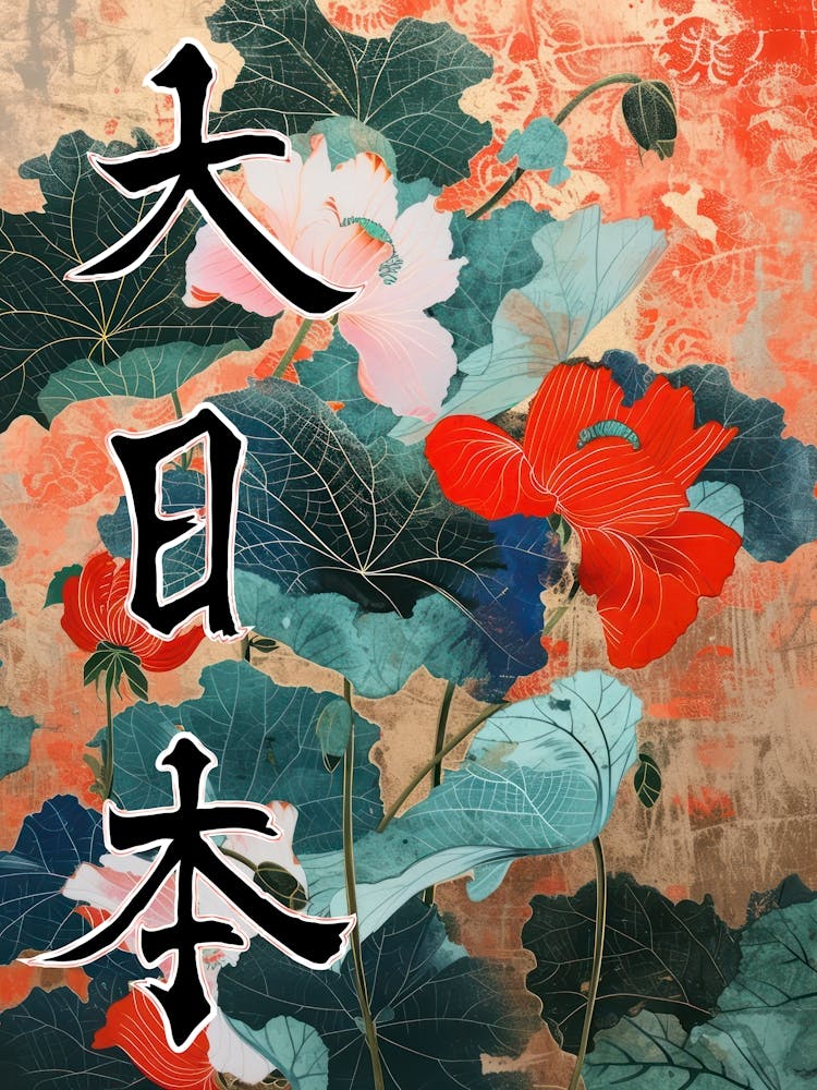 Great Japan Hokusai Poster Japanese Floral  21