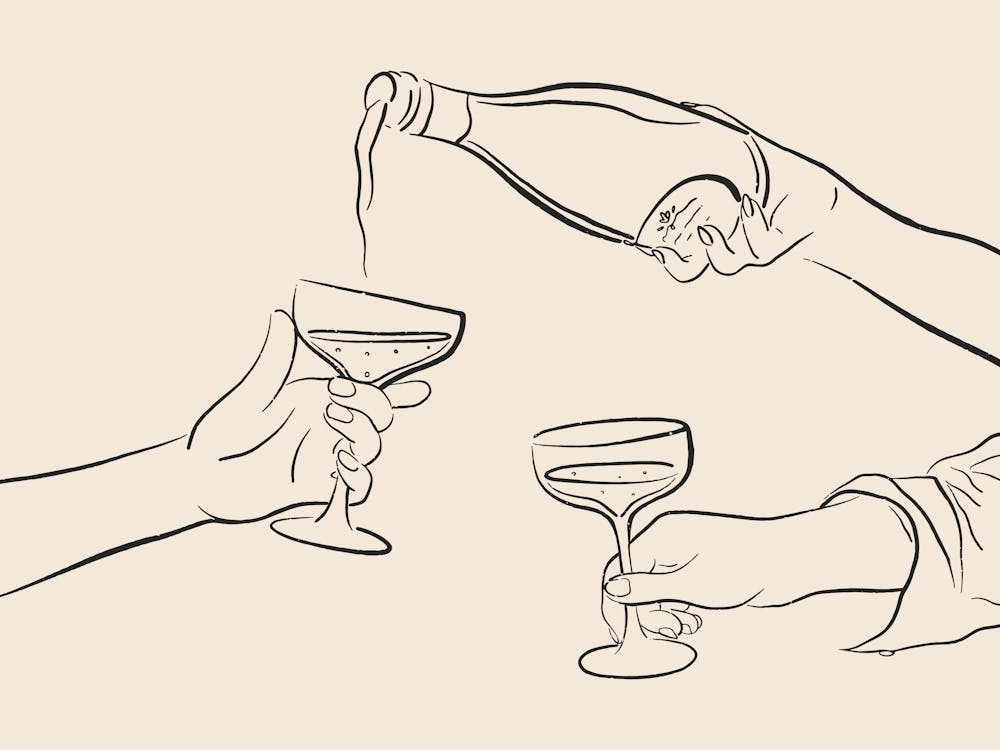 Champagne Pour - Black