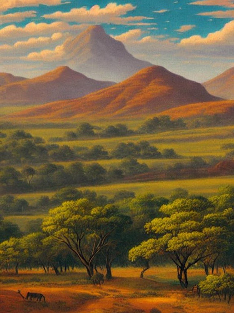 Kruger National Park 2 South Africa Vintage Poster
