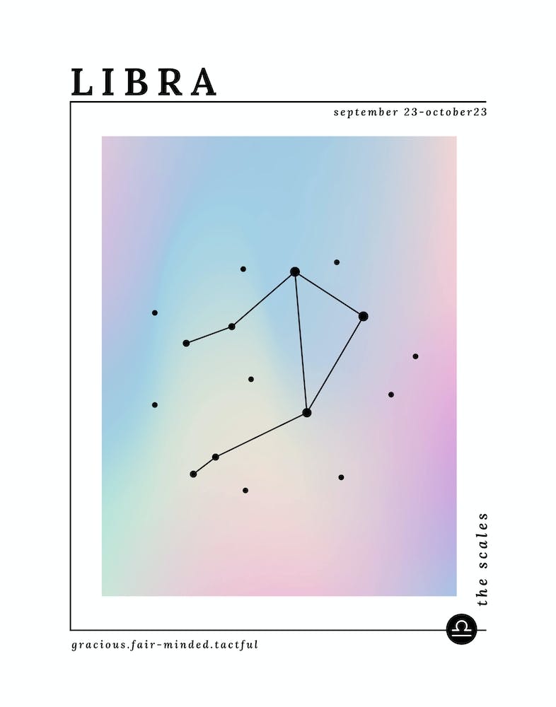 Libra Zodiac Sign | Iridescent