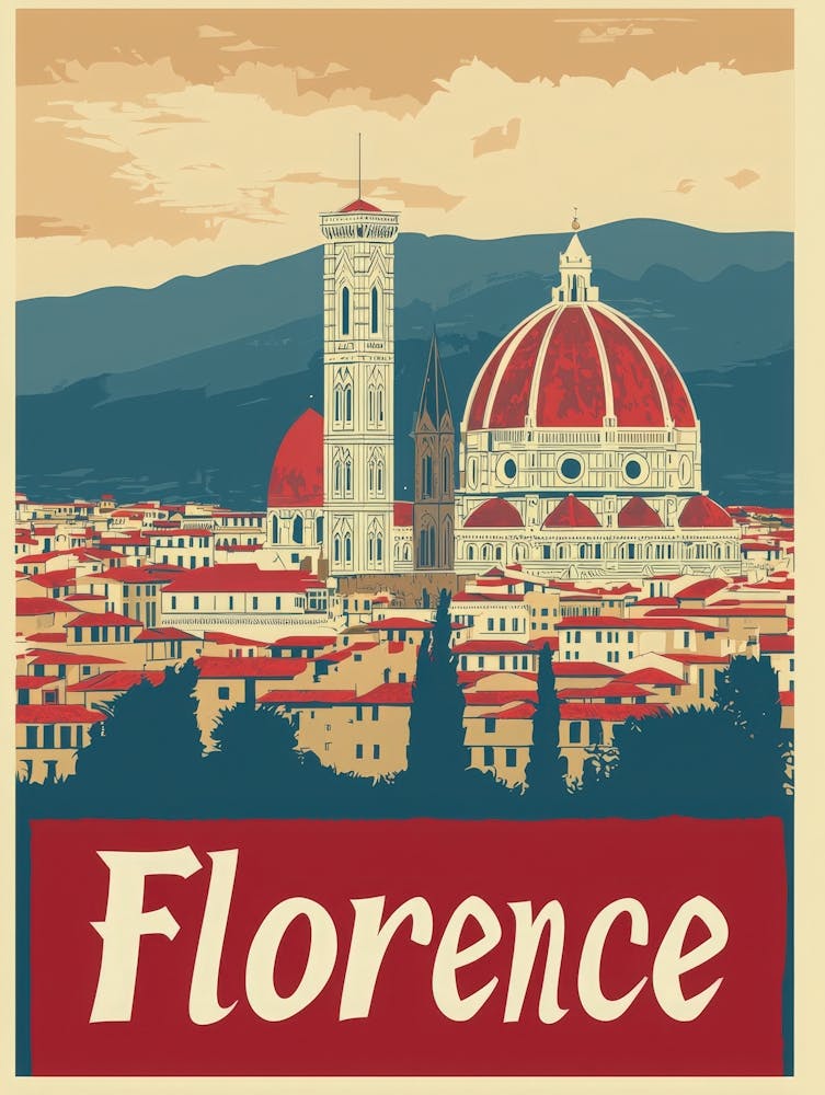 Aihrgdesign A Vintage Travel Poster Of Florence Featuring The 6621d5d4 Cba7 41f8 8d00 1cfa4cffa7ab 0