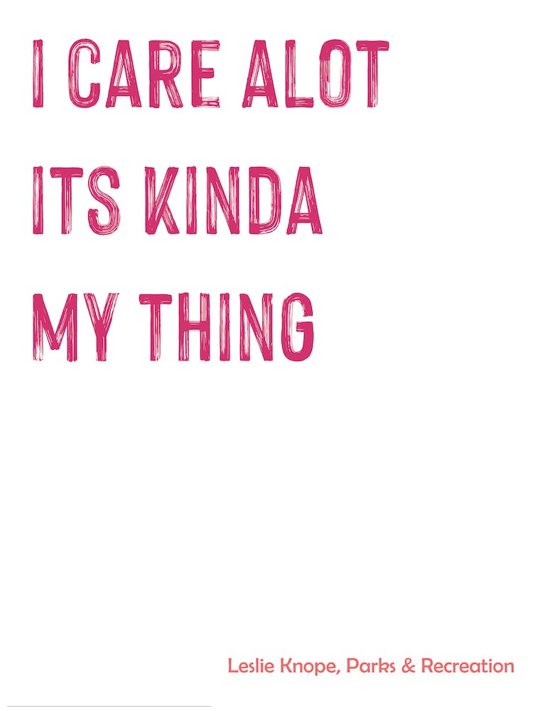 Leslie Knope, Quote, Parks & Rec, Parks & Recreation, Wall Print 1
