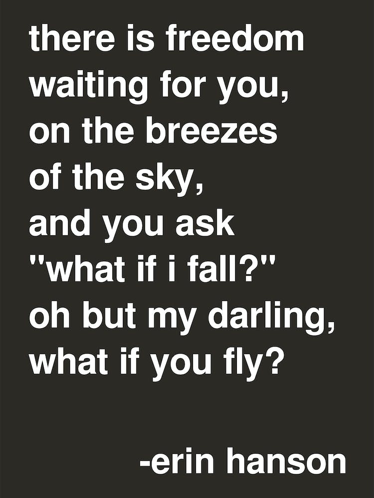 What If I Fall Hanson-Zitat In Schwarz