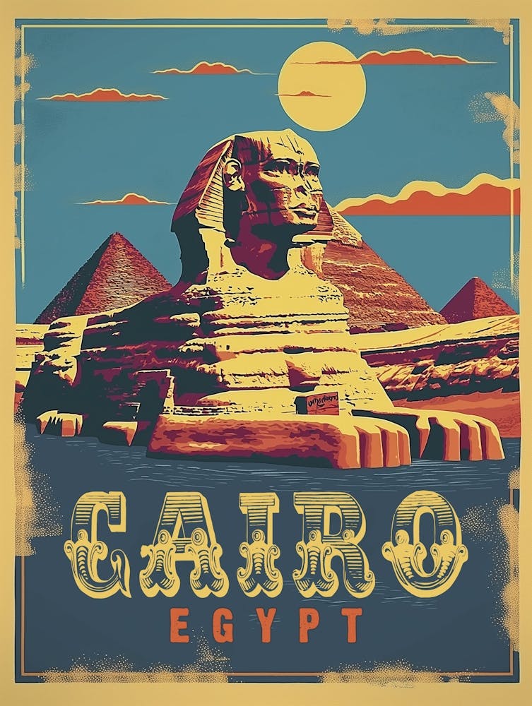 Cairo: Vintage Sphinx Poster
