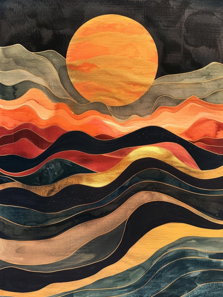 Sunset Over The Ocean 46