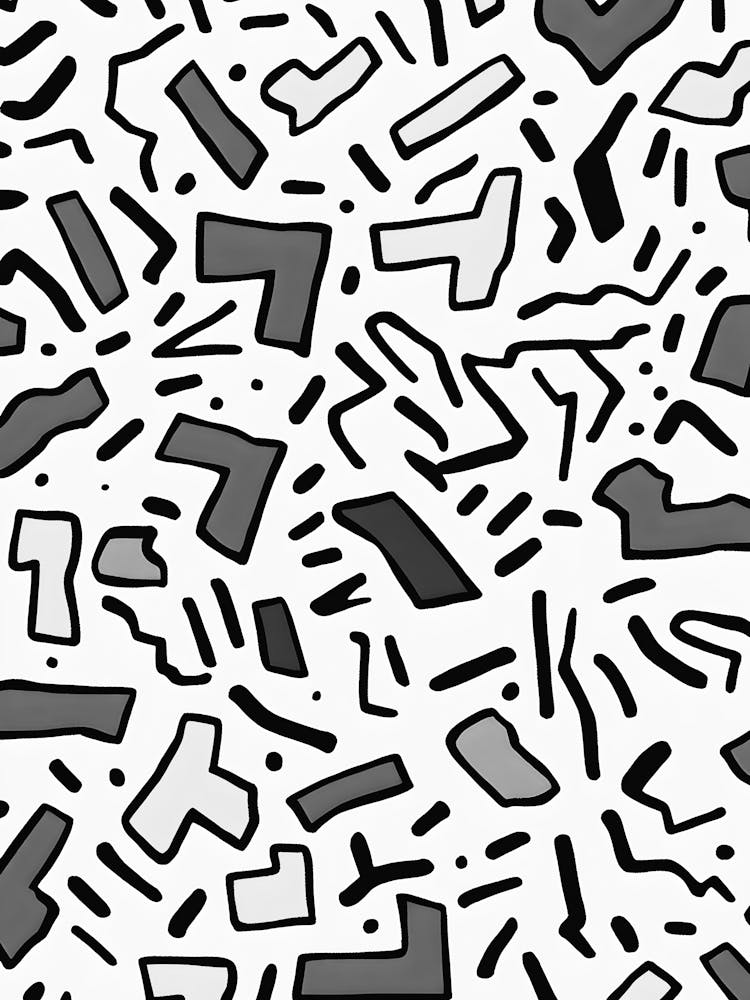 Abstract Black And White Pattern 7