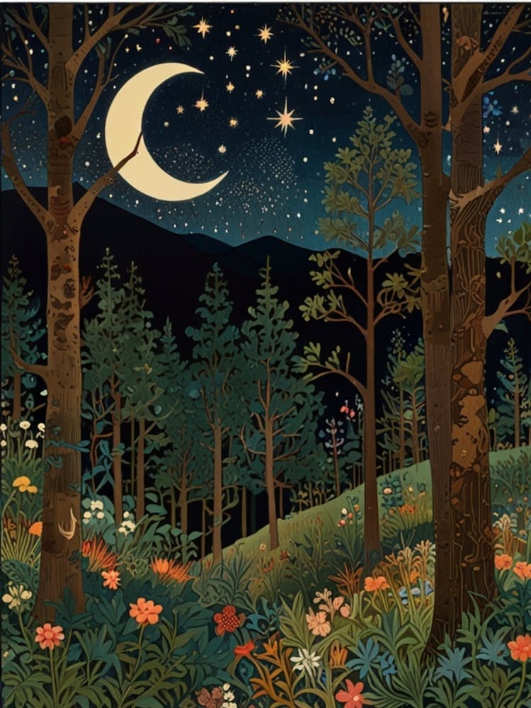 William Morris Night In The Forest 28