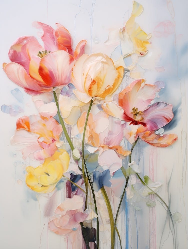 Abstract Flower Painting Tulip 3