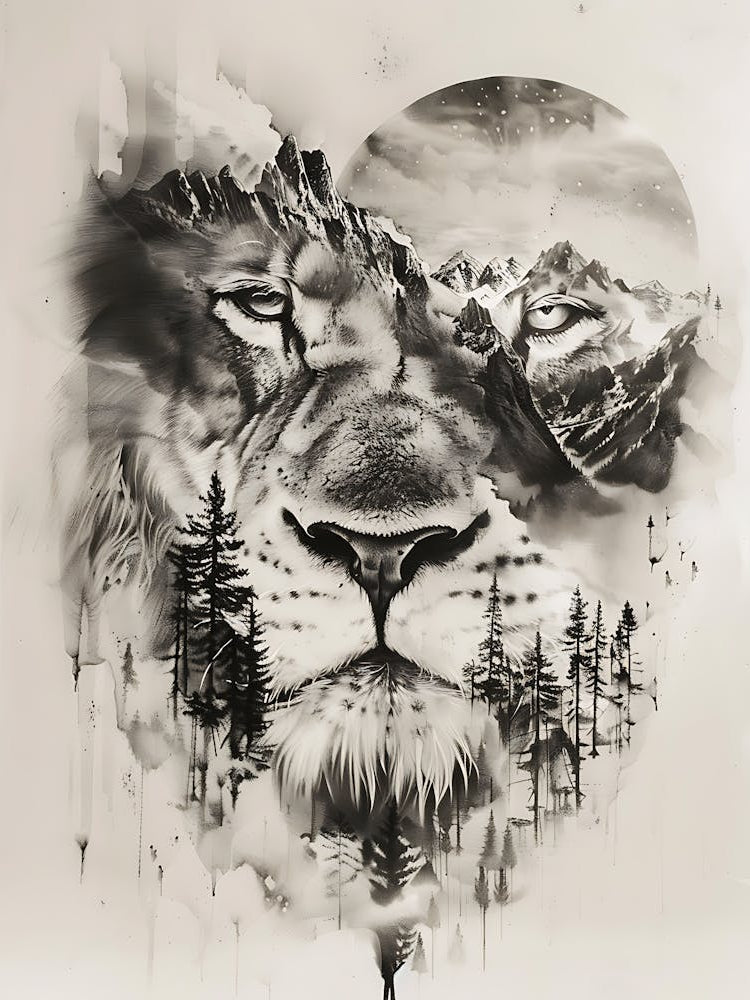 Lion In The Forest 21