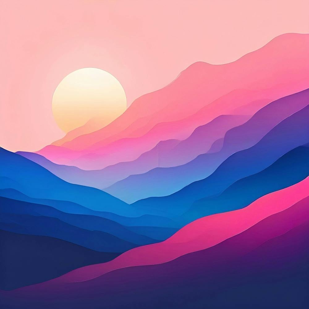 Abstract Mountain Landscape 8