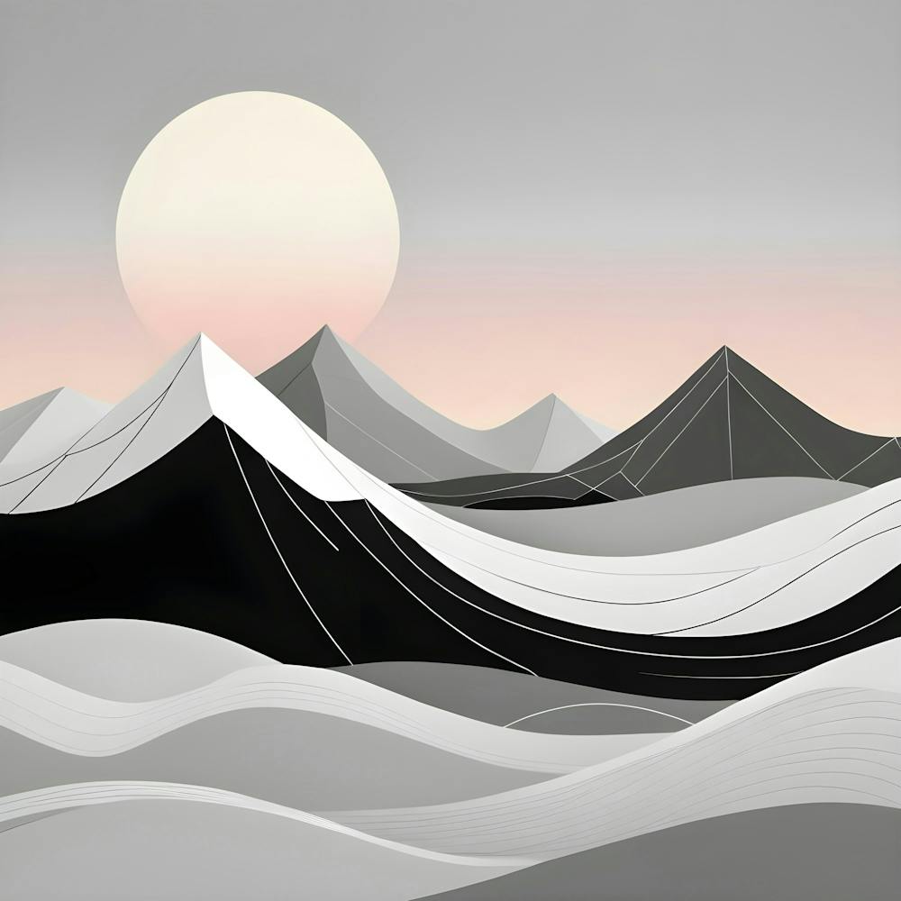 Black And White Mountains