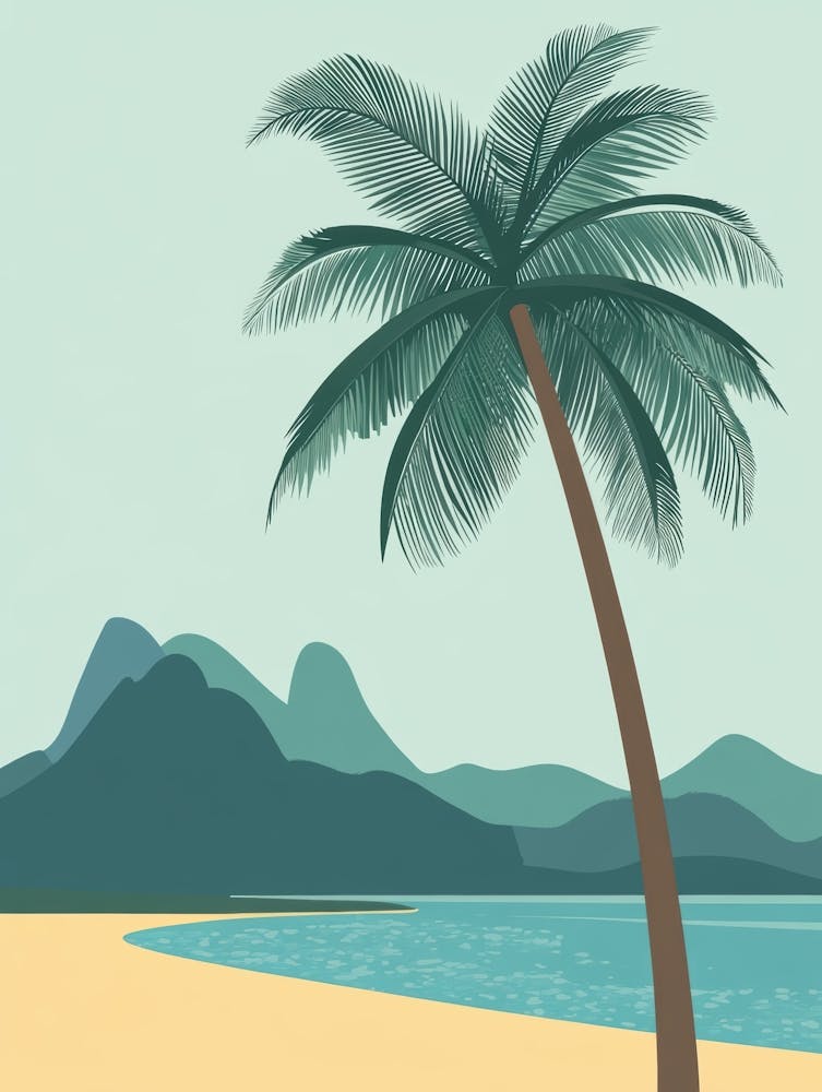 Palm Tree On The Beach
