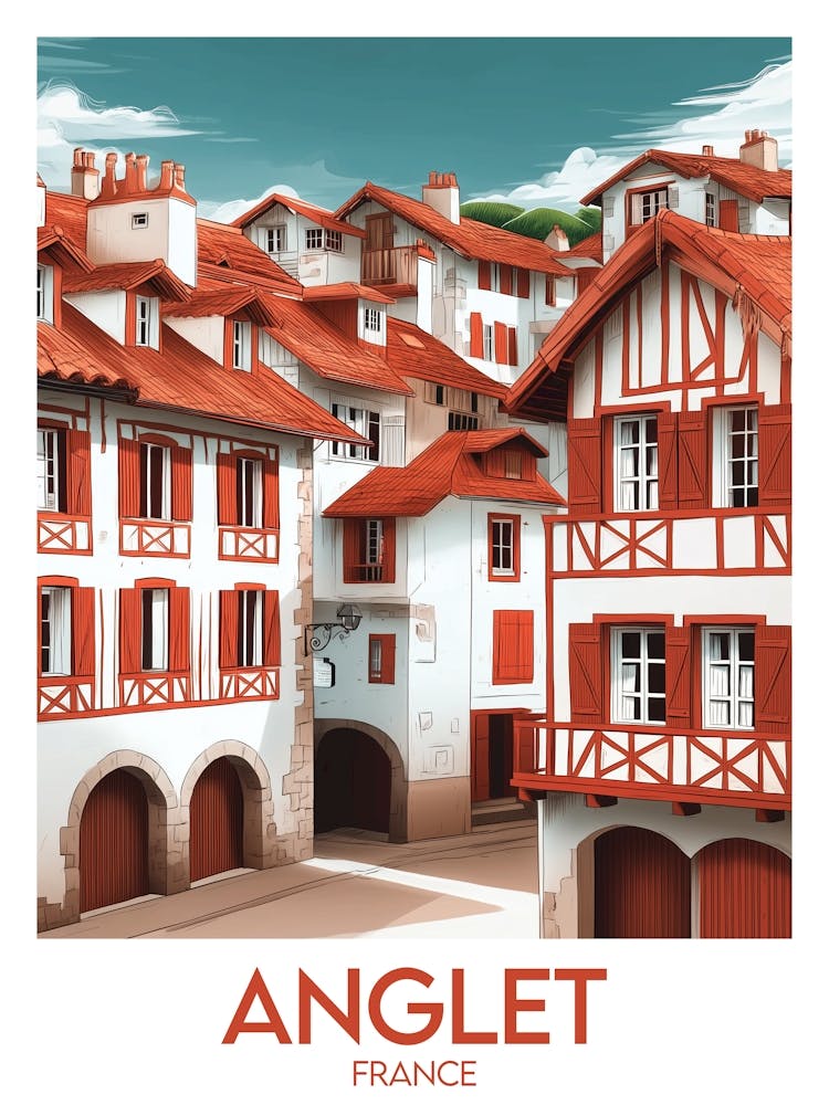 Affiche de voyage Anglet