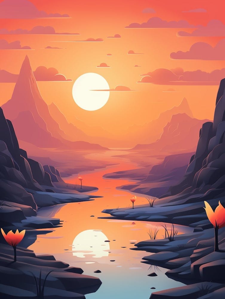 Alien Landscape Abstract Minimalist 9