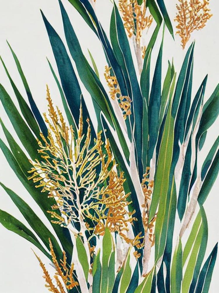 Acropora Abrotanoides Vintage Graphic Watercolour