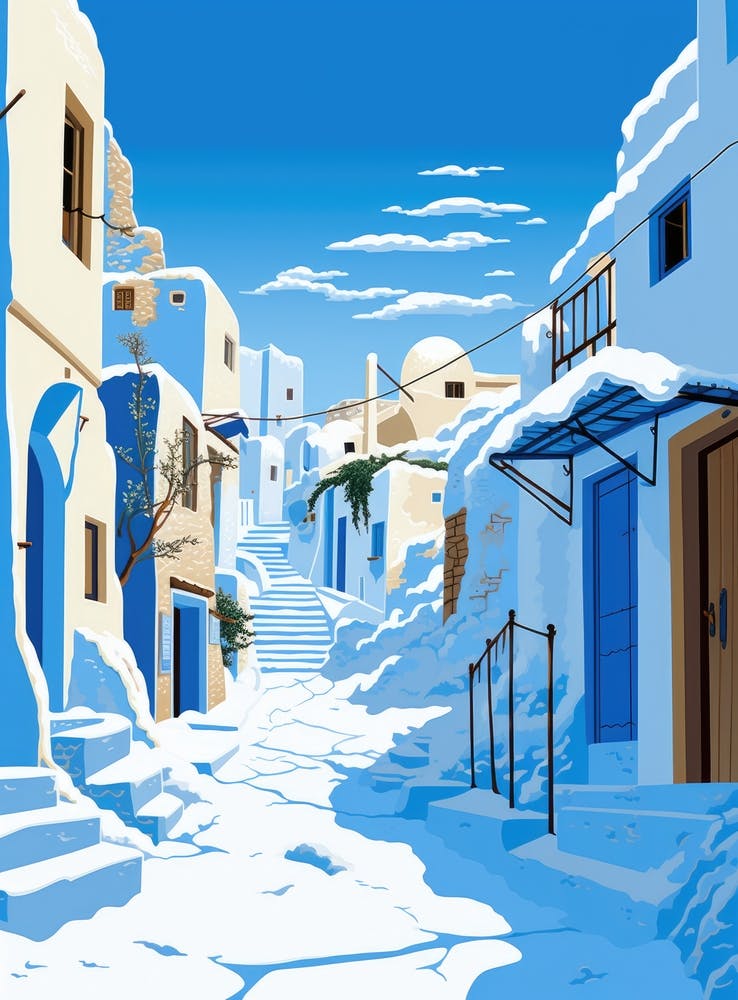 Greek Village In Winter 1