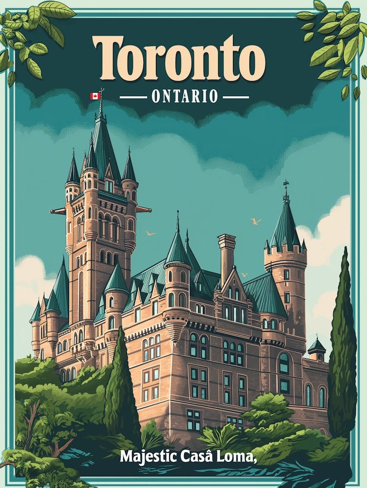 Toronto: Affiche Vintage Casa Loma