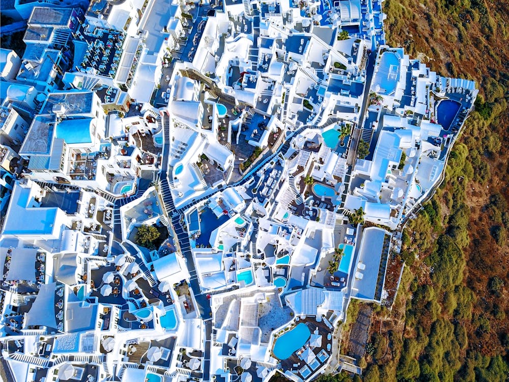 Santorini, Griechenland. Luftaufnahme #4