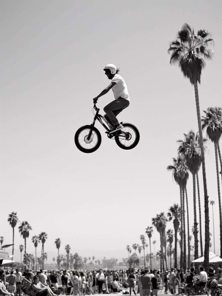 Venice Beach, Italy, Black And White Analogue Photograph 2