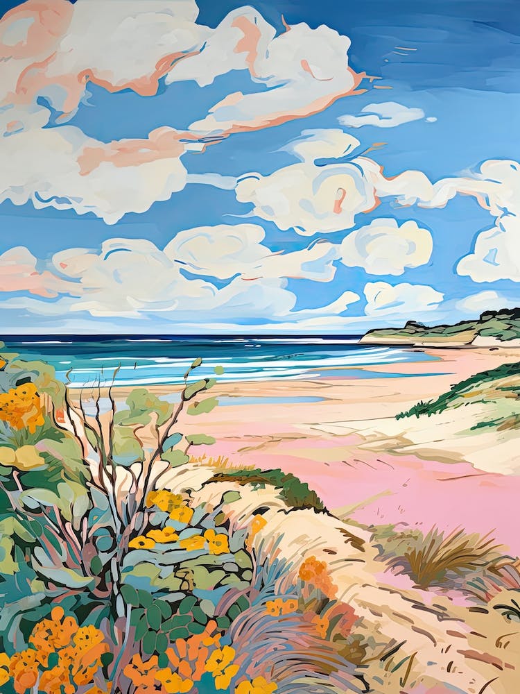Holkham Bay Beach, Norfolk, Matisse And Rousseau Style 2