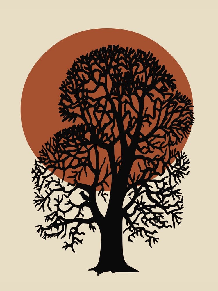 Sun And Tree In Bold