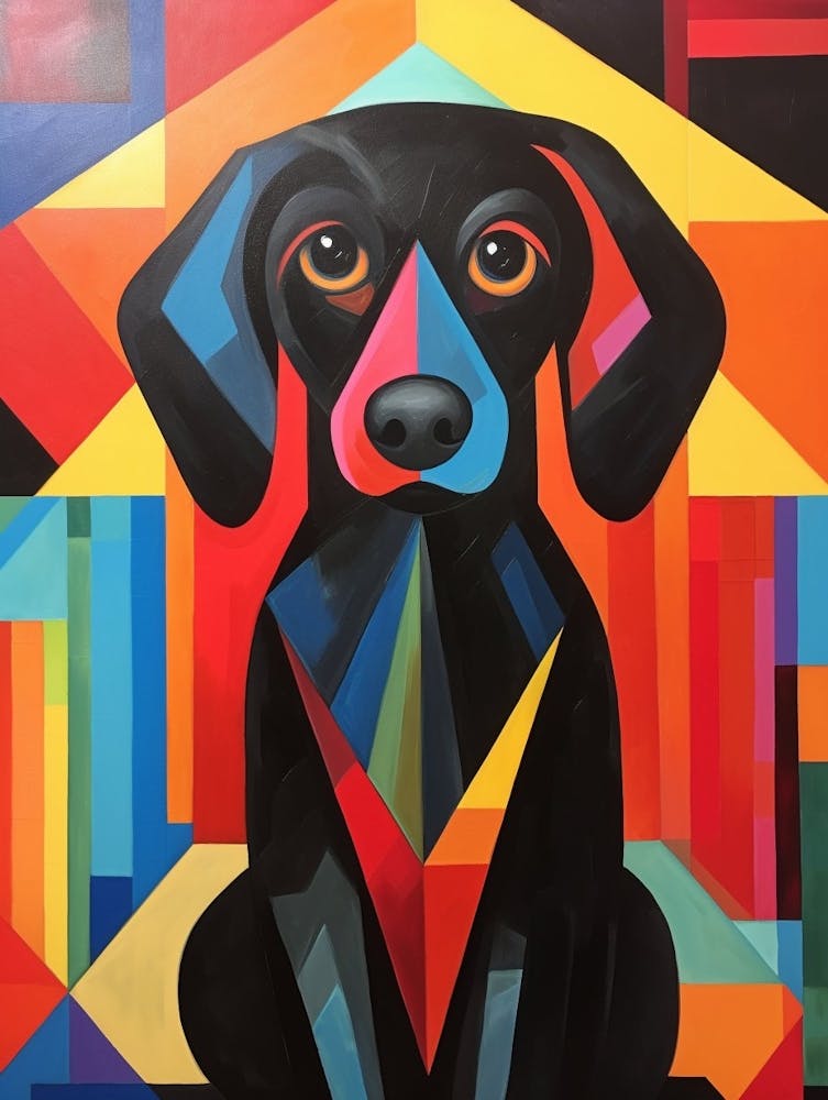 Dog Abstract Pop Art 7