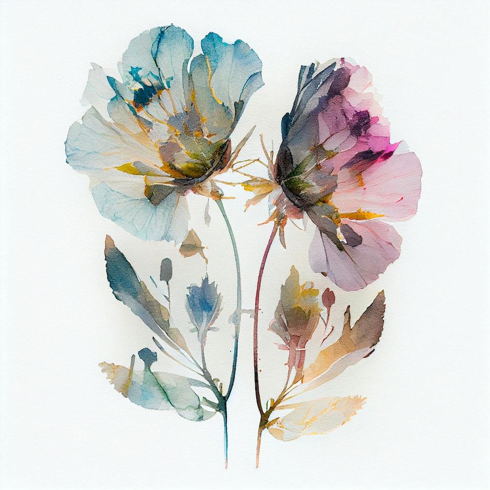 Watercolor Flower Abstract 25