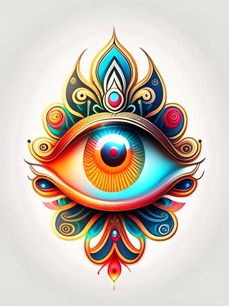 Om Aum, Symbol, Third Eye Tattoo 1