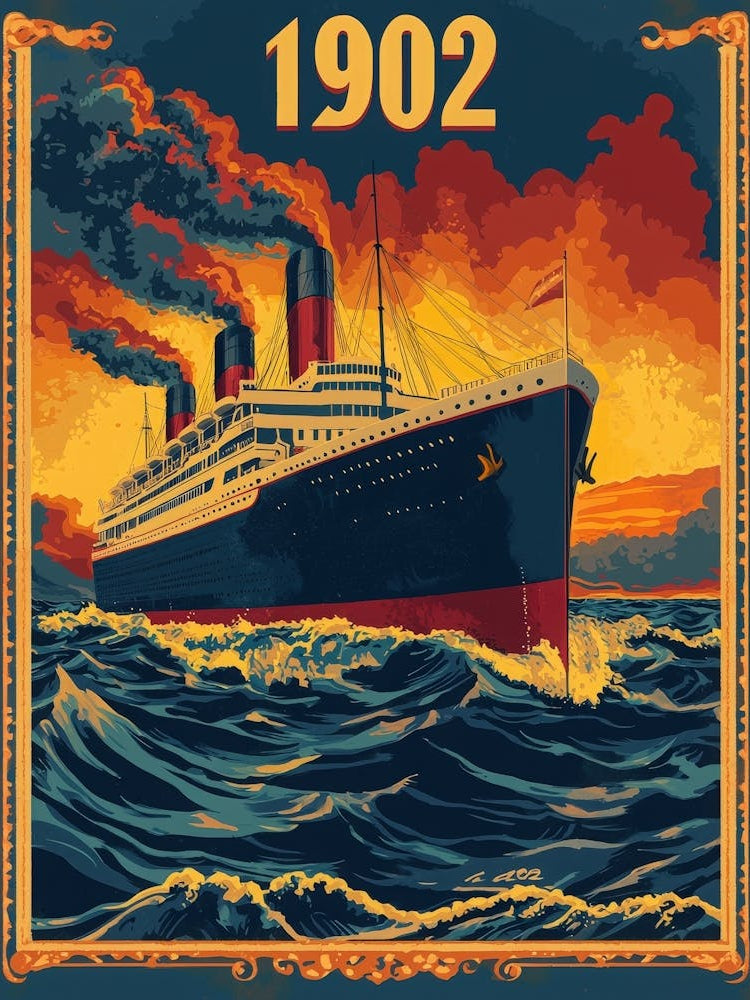Aihrgdesign A Vintage Travel Poster Of A Grand Ocean Liner Cr 178cf678 17d6 4716 912e 1583dca501a6 0