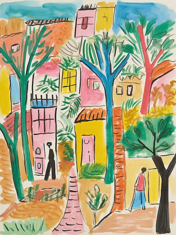 Dhaka, Dreamy Storybook Illustration 1