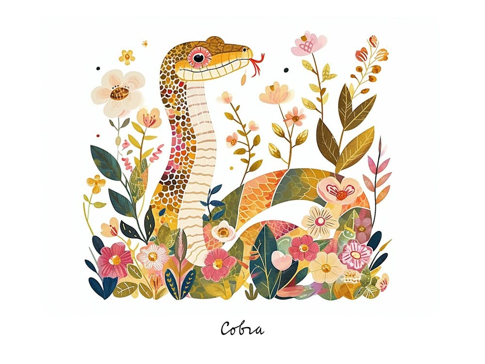 Little Floral Cobra 6 Poster
