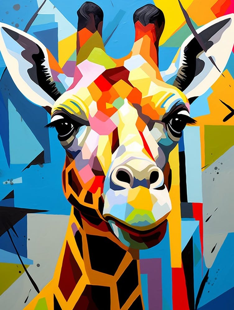 Giraffe Abstract Pop Art 2