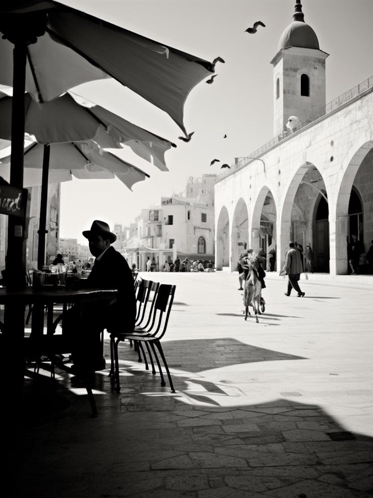 Haifa, Israel, Mediterranean Black And White Photography Analogue 2